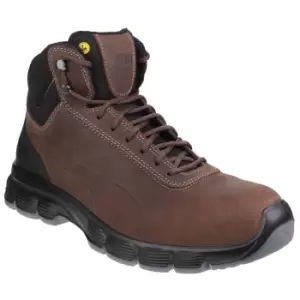 image of Puma Mens Condor Mid Lace Up Leather Safety Boots (10 UK) (Brown)