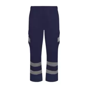 Image of PRO RTX High Visibility Mens Cargo Trousers (4XL R) (Navy)