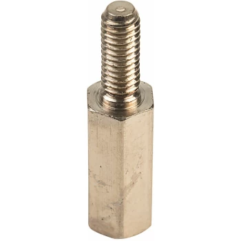 image of 524409 Hex Threaded M-F Spacer Brass 5mm A/F M3 12mm - Pack Of 25 - R-tech