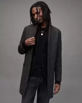 Image of AllSaints Ginsberg Houndstooth Coat