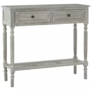 image of Heritage Console Table 2 Drawers Slate Grey