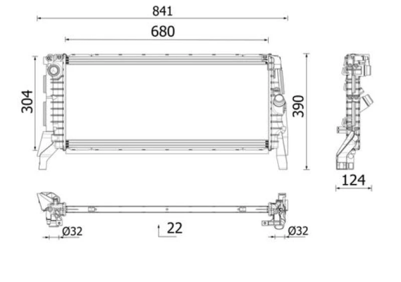 Image of Engine radiator MAHLE CR 2748 000P