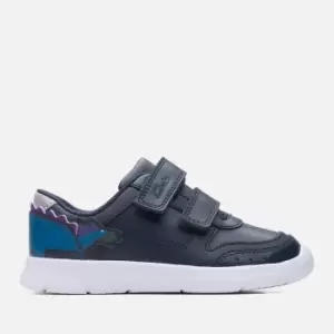Image of Clarks Toddlers Ath Steggy Trainers - Navy - UK 8.5 Toddler