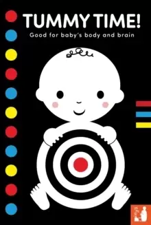 Image of Tummy Time! : A high-contrast fold-out book with mirror for babies