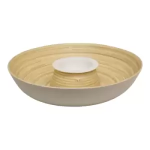 Image of Natural Interiors Bamboo Chip & Dip Dish