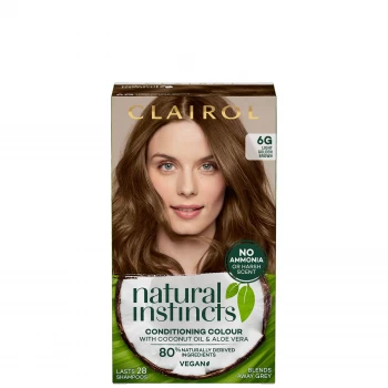 image of Clairol Natural Instincts Semi-Permanent Hair Dye - 6G Light Golden Brown