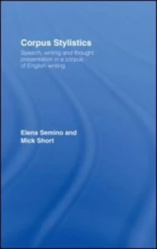 Image of Corpus Stylistics by Elena Semino Hardback
