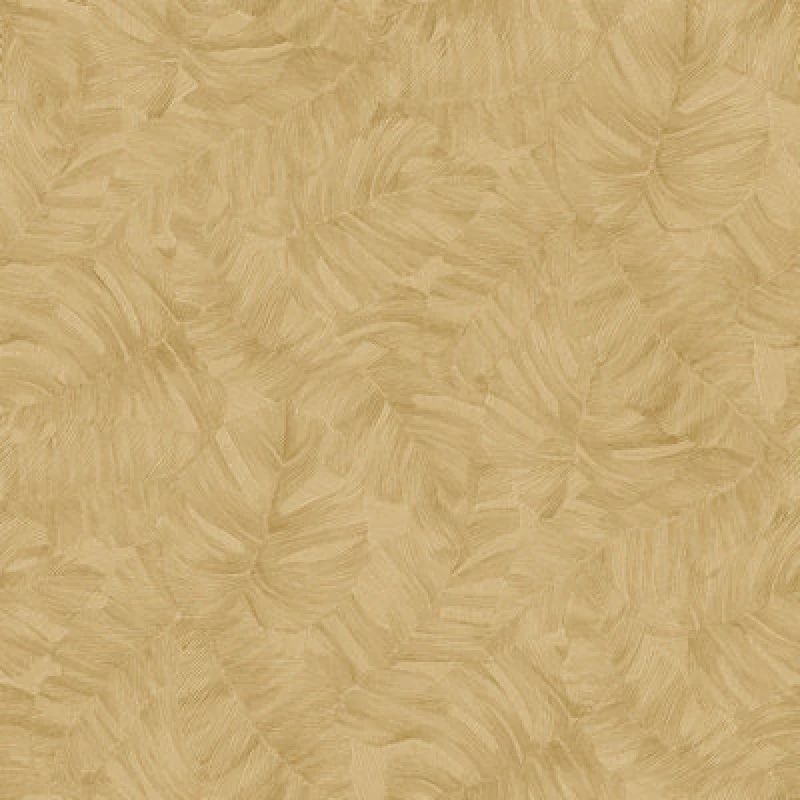 Image of Grandeco Vanavara Monstera Leaf Textured Wallpaper, Ochre