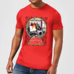 image of Star Wars A Very Merry Sithmas Mens Christmas T-Shirt - Red - L