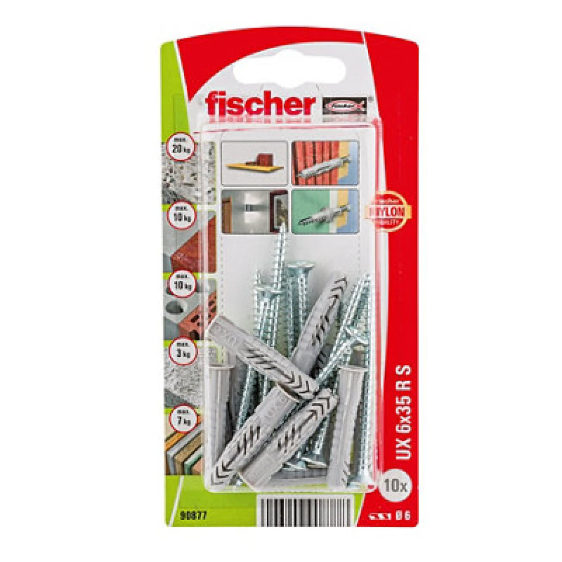 Image of Fischer Fischer 090877 UX 6 x 35 R S K NV Universal dowel 35mm 1 Set 090877