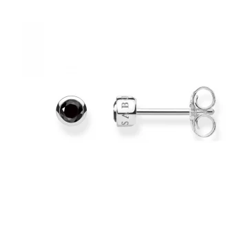 Image of Ladies Thomas Sabo Sterling Silver Glam & Soul Black Stud Earrings