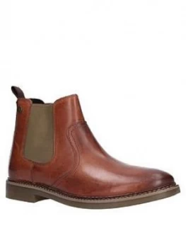 Image of Base London Base London Piper Waxy Leather Chelsea Boot, Tan, Size 12, Men