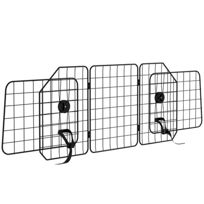 Image of PawHut Dog Guard for SUVs, Vehicles, Vans, Car Barrier with Adjustable Width, Black D00-200V00BK
