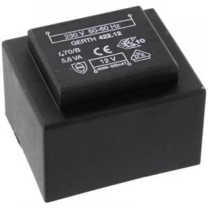 Image of PCB mount transformer 1 x 230 V 2 x 15 V AC 5.60 VA 186 mA