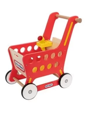 Image of Little Tikes Wooden Shopping Trolley