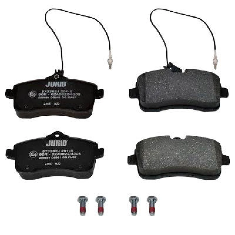 Image of JURID 573382J Brake pad set incl. wear warning contact Brake Pad Set,disc brake (402)