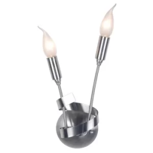 Image of Candle Wall Light Satin Nickel