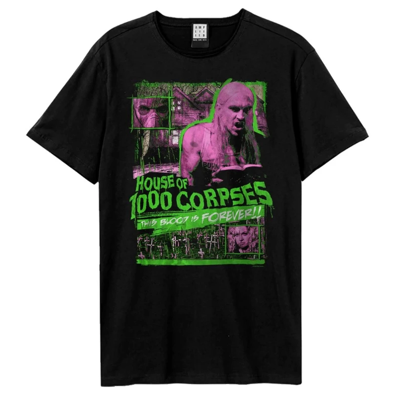 Image of Amplified Amplified Men This Blood Forever House of 1000 Corpses T-Shirt in Black Size: X-Small Black XS Male 5063806741343