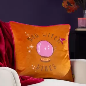 Image of Bad Witch Vibes Cushion Pumpkin, Pumpkin / 43 x 43cm / Polyester Filled