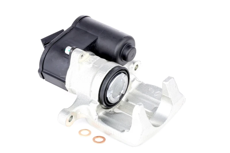 Image of STARK SKBC-0460086 Brake caliper Rear Axle, for vehicles with electric parking brake Cast Iron Brake Caliper (78)
