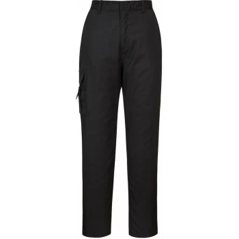 image of Portwest - C099 - Black Sz L Regular Ladies Combat Trousers Work Wear