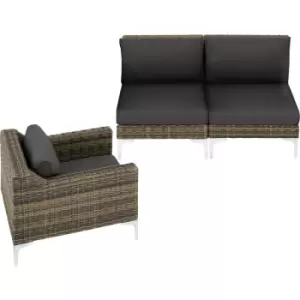 Image of Tectake - Modular rattan garden furniture Villanova - garden furniture, rattan garden furniture, outdoor patio furniture - Set 3 - 2-seater (2x