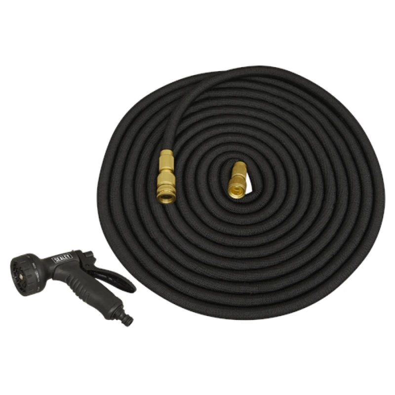 Image of Sealey Ø17mm Expandable Garden Hose Black 30m Premium
