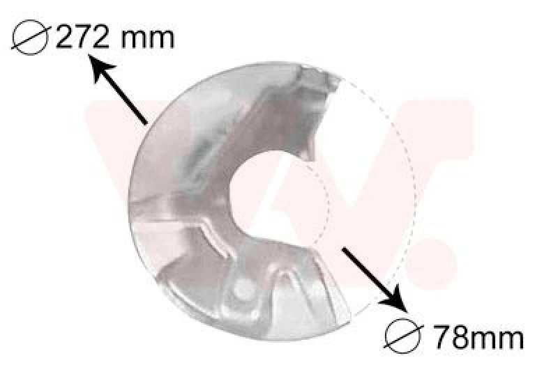 Image of VAN WEZEL Brake disc backing plate VAN WEZEL 5823371