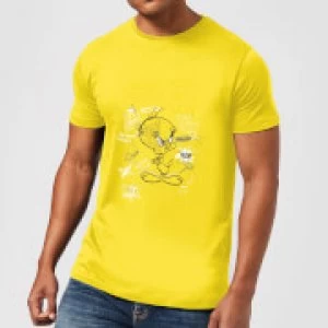 image of Looney Tunes Tweety Pie More Puddy Tats Mens T-Shirt - Yellow - M