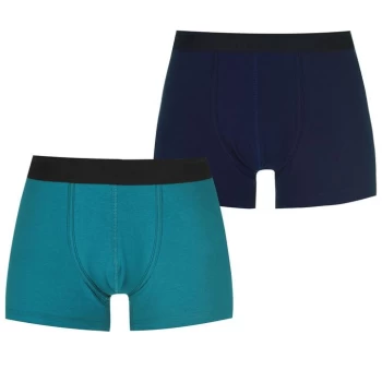 Image of Firetrap 2 Pack Trunks Mens - Green/Navy
