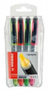 Image of Stabilo Navigator Highlighter Soft-grip Slimline Astd PK4