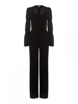Image of Michael Kors Smocked sleeve jumpsuit Black