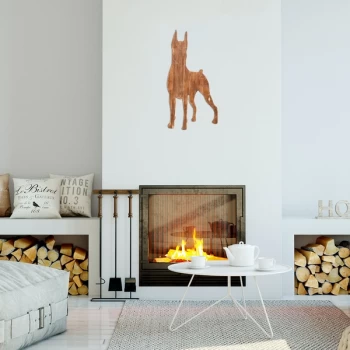 Image of Dog - Multicolor Multicolor Decorative Wooden Wall Accessory