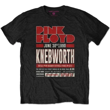 Image of Pink Floyd - Knebworth '90 Red Unisex Large T-Shirt - Black