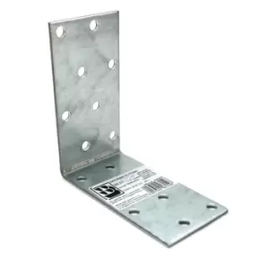 Moderix Heavy Duty Zinc Plated Reinforced Corner Angle Bracket - Size 80 x 80 x