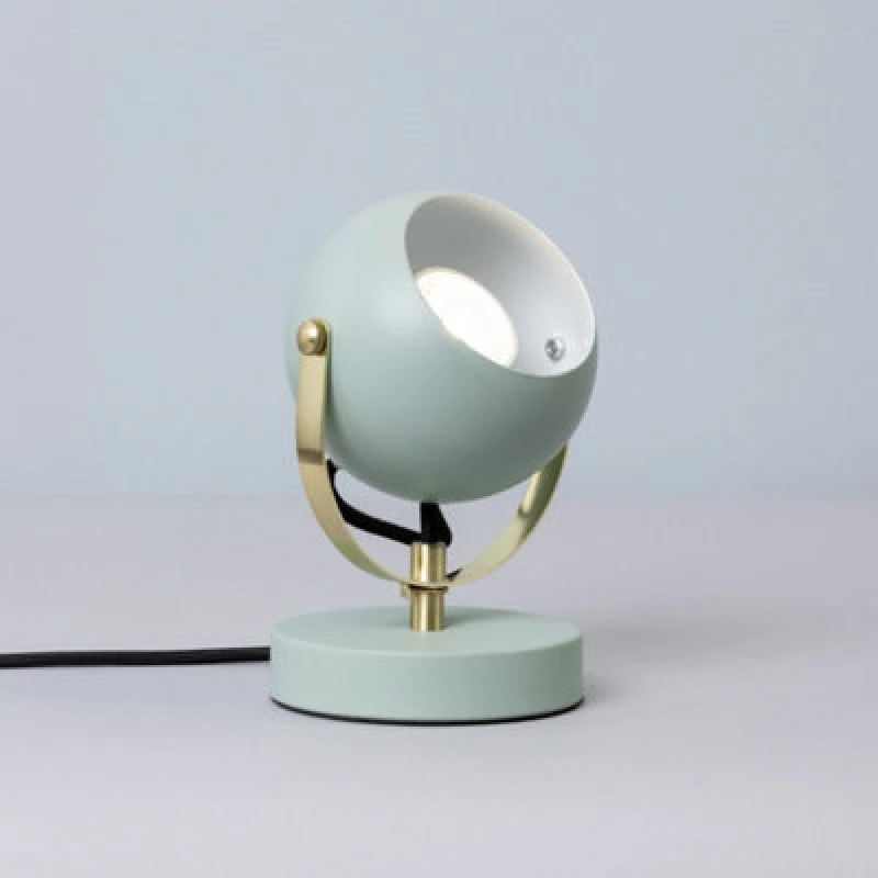 Image of Inlight Azure Retro Matt Sage Round Table Lamp
