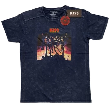 Image of KISS - Destroyer Unisex Large T-Shirt - Blue