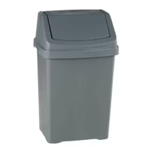 image of Slingsby 50 Litre Swing Bin Silver -