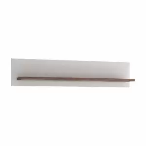 image of Toronto 125cm Wall Shelf In White And Oak Effect