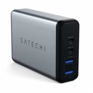 image of Satechi ST-MC2TCAM mobile device charger Black Silver Indoor