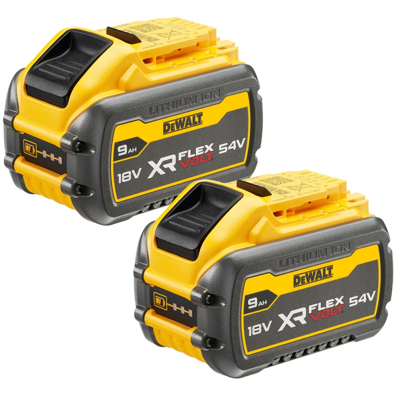 Image of DEWALT DCB547 54v XR Cordless FLEXVOLT Li-ion Battery 9ah Pack of 2 DCB547 Battery Amp Hours: 9ah