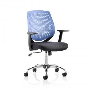 Image of Trexus Dura Task Operator Chair With Arms Blue Ref OP000015