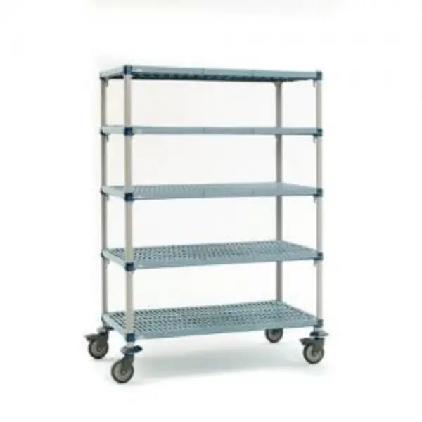 Image of Metromax Q Polymer Shelving, Mobile, 5 Shelves, 2055 H x 1067 W x 610D (mm)