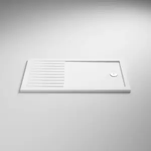 image of Rectangular Walk-In Shower Tray 1400mm x 800mm - White - Nuie