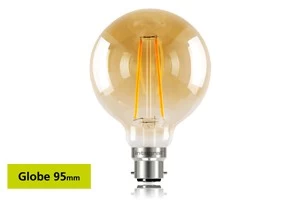 Image of Integral Sunset Vintage Globe 95mm 2.5W 40W 1800K 170lm B22 Non-Dimmable Lamp