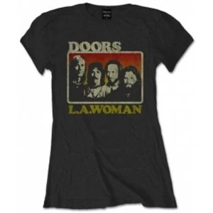 Image of The Doors LA Woman Ladies Blk T Shirt: Large