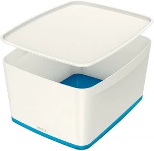 Leitz MyBox Large with Lid WOW White Blue