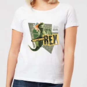 Image of Toy Story Partysaurus Rex Womens T-Shirt - White - 3XL