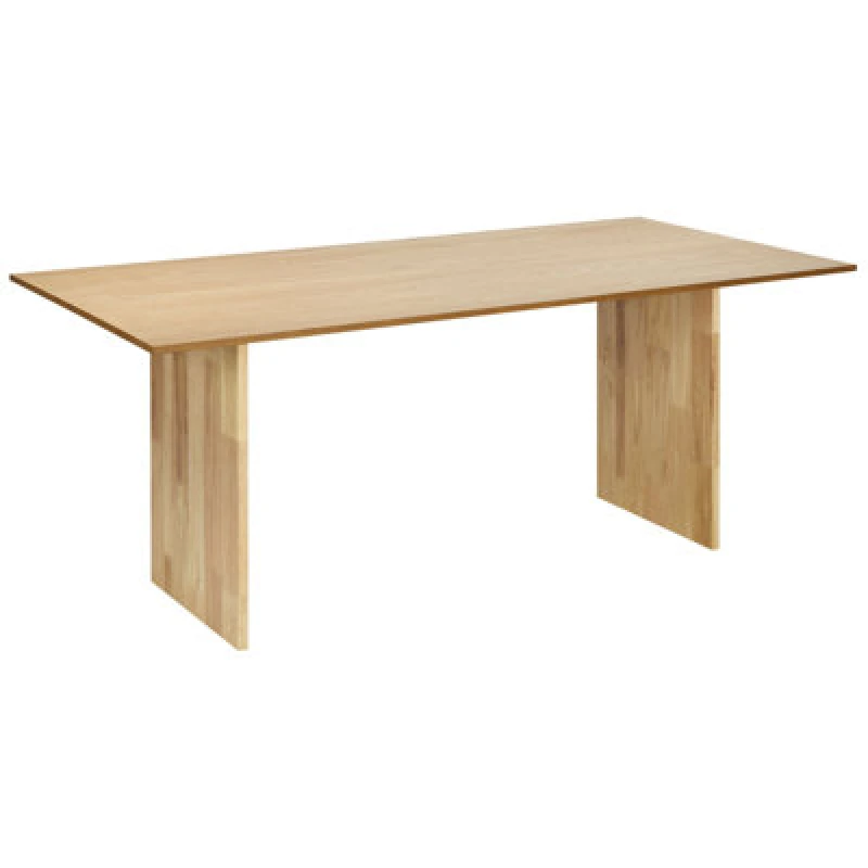 Image of Beliani Dining Table Moora Natural Ash Wood 180 Cm 90 Cm