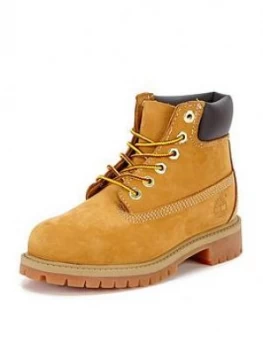 image of Timberland 6" Premium Classic Boots Wheat Size 2 Older